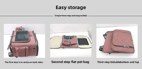 Large Cat Backpack for Two Cats Foldable Pet Airline Approved - petsbene
