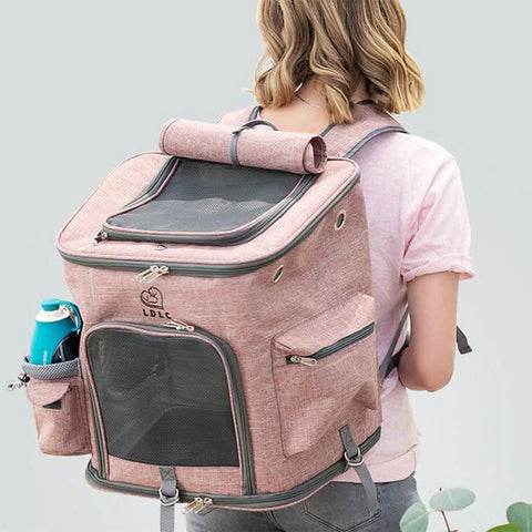 Large Cat Backpack for Two Cats Foldable Pet Airline Approved - petsbene