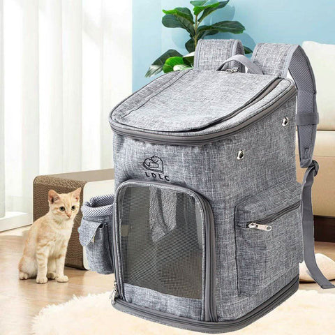 Large Cat Backpack for Two Cats Foldable Pet Airline Approved - petsbene
