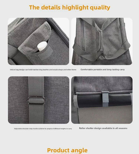 New Cat Travel Bag Portable Pet Suitcase Detachable Wheels Breathable - petsbene