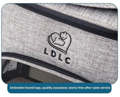 Pet Backpack Dual Shoulder Oxford Fabric Portable Cat Dog Carrier - petsbene