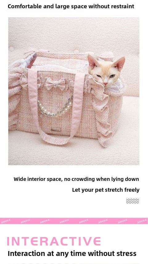 Portable Cat Backpack Breathable Anti Stress for Small Pets - petsbene