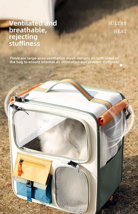 Portable Cat Carrier Backpack Large Capacity - petsbene