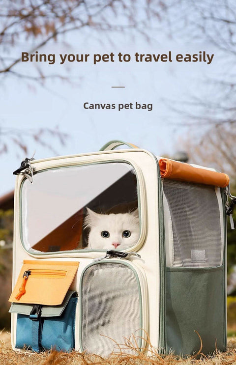 Portable Cat Carrier Backpack Large Capacity - petsbene