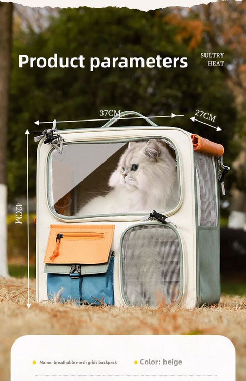 Portable Cat Carrier Backpack Large Capacity - petsbene