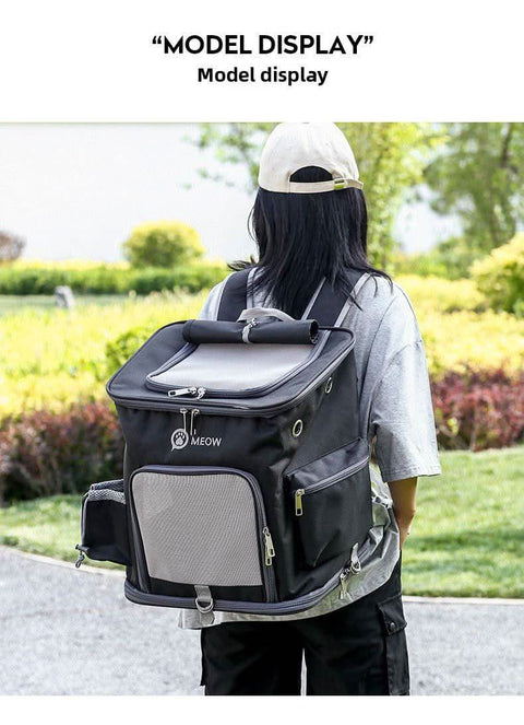 Portable PET Backpack Foldable Dogs and Cats Strap Travel Flight Case - petsbene