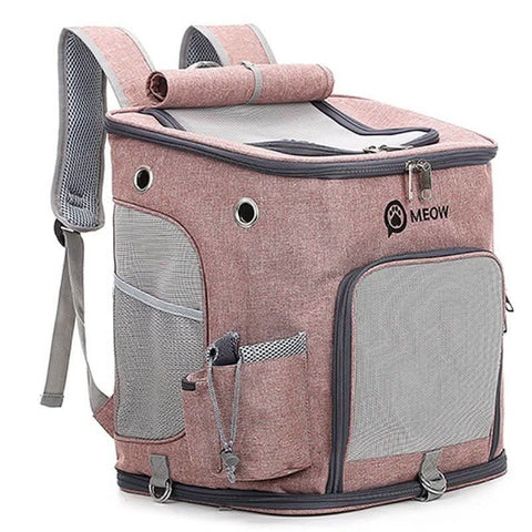 Portable PET Backpack Foldable Dogs and Cats Strap Travel Flight Case - petsbene