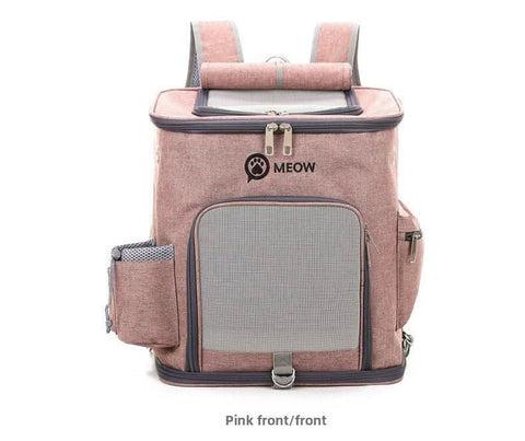 Portable PET Backpack Foldable Dogs and Cats Strap Travel Flight Case - petsbene