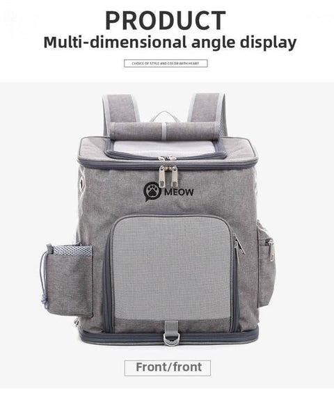 Portable PET Backpack Foldable Dogs and Cats Strap Travel Flight Case - petsbene