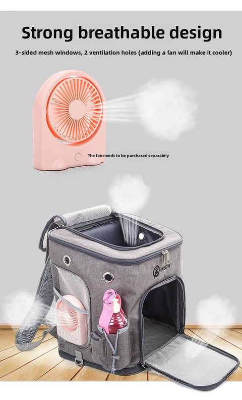 Portable PET Backpack Foldable Dogs and Cats Strap Travel Flight Case - petsbene