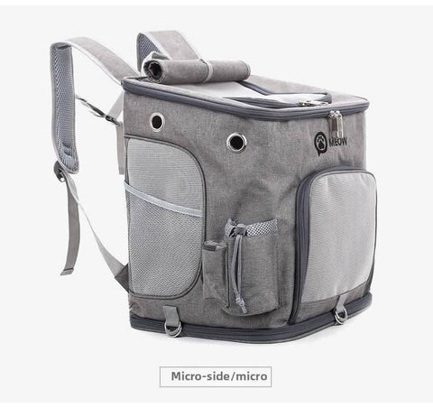 Portable PET Backpack Foldable Dogs and Cats Strap Travel Flight Case - petsbene