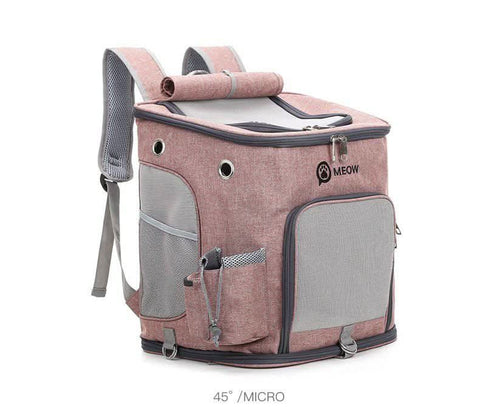 Portable PET Backpack Foldable Dogs and Cats Strap Travel Flight Case - petsbene