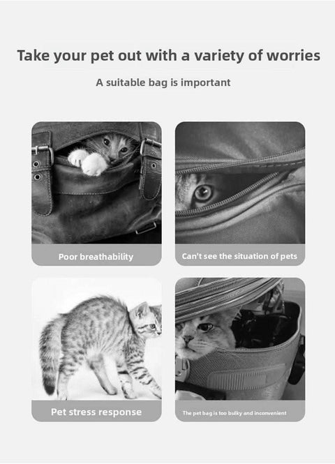 Portable Pet Carrier Bag for Cats Dogs Small Medium Breeds - petsbene