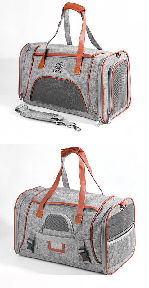 Portable Pet Carrier for Travel Foldable Cat Carrier Bag Approved by Airlines - petsbene