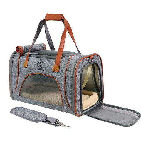 Portable Pet Carrier for Travel Foldable Cat Carrier Bag Approved by Airlines - petsbene