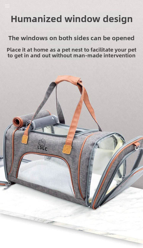 Portable Pet Carrier for Travel Foldable Cat Carrier Bag Approved by Airlines - petsbene