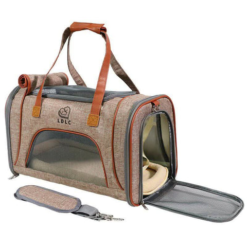 Portable Pet Carrier for Travel Foldable Cat Carrier Bag Approved by Airlines - petsbene