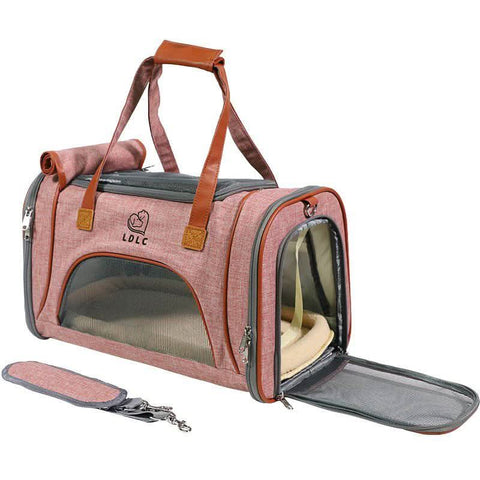 Portable Pet Carrier for Travel Foldable Cat Carrier Bag Approved by Airlines - petsbene
