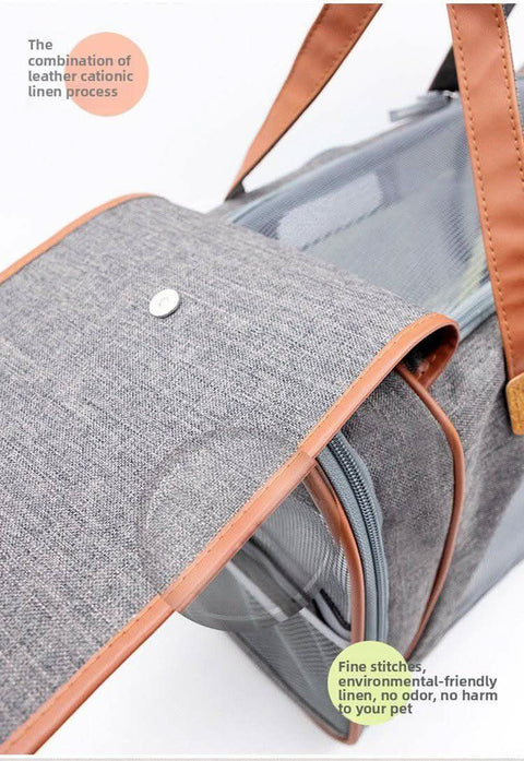 Portable Pet Carrier for Travel Foldable Cat Carrier Bag Approved by Airlines - petsbene
