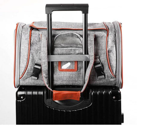 Portable Pet Carrier for Travel Foldable Cat Carrier Bag Approved by Airlines - petsbene