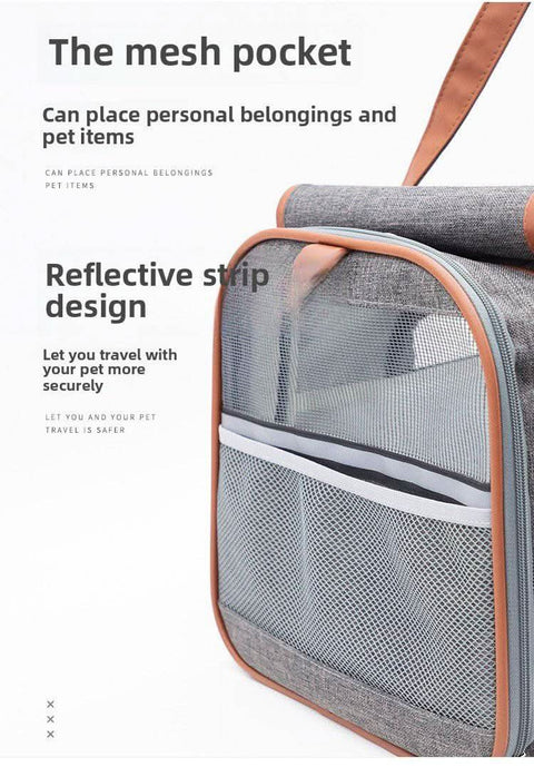 Portable Pet Carrier for Travel Foldable Cat Carrier Bag Approved by Airlines - petsbene