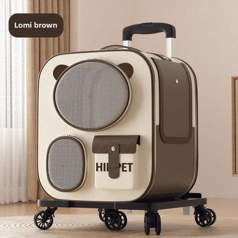Portable pet carrier suitcase large capacity multi cat dog travel luggage - petsbene