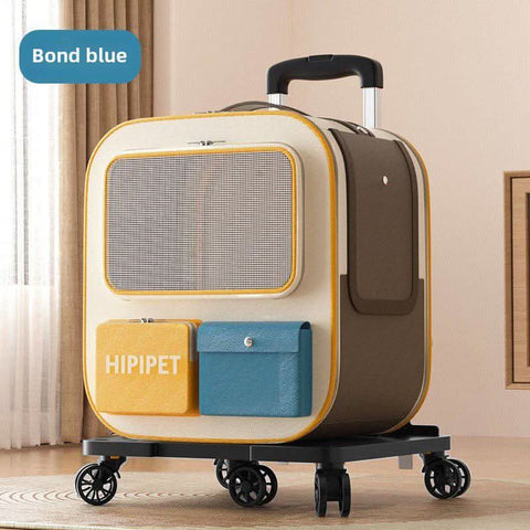 Portable pet carrier suitcase large capacity multi cat dog travel luggage - petsbene