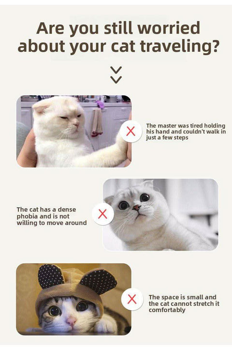 Portable Pet Tugging Set Large capacity Cat Carrier Oxford Fabric - petsbene