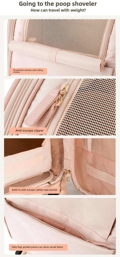 Portable Pet Tugging Set Large capacity Cat Carrier Oxford Fabric - petsbene