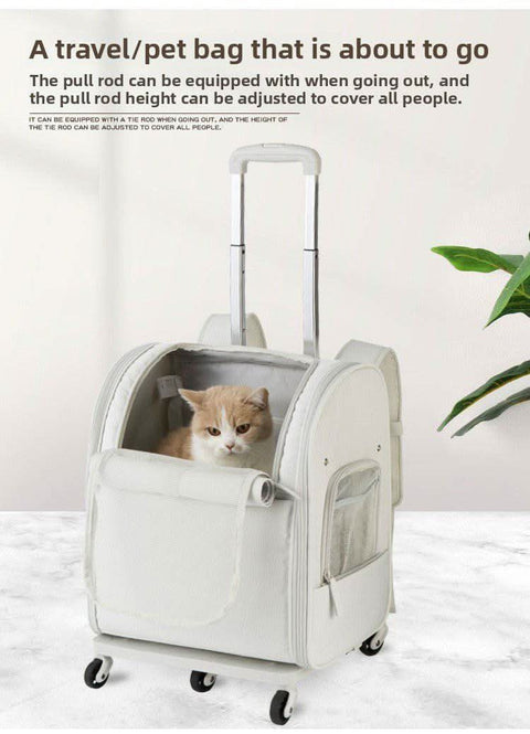 Portable Pet Tugging Set Large capacity Cat Carrier Oxford Fabric - petsbene