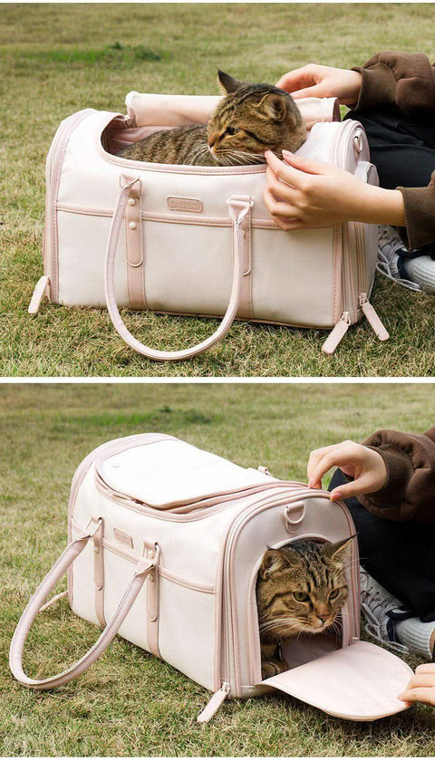 Portable Pet Tugging Set Large capacity Cat Carrier Oxford Fabric - petsbene