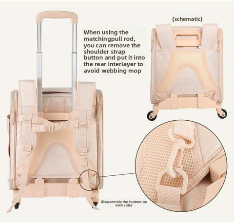 Portable Pet Tugging Set Large capacity Cat Carrier Oxford Fabric - petsbene