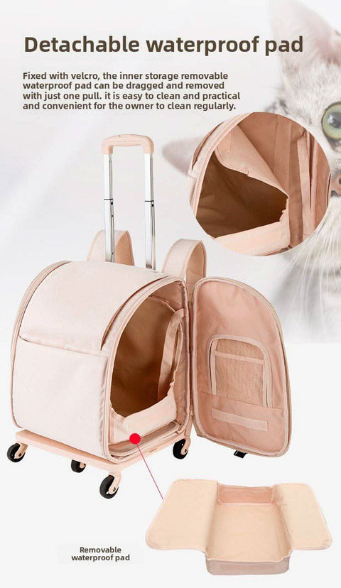 Portable Pet Tugging Set Large capacity Cat Carrier Oxford Fabric - petsbene