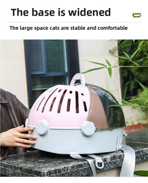 Shoulder Hand Held Transparent Cat Dog Space Capsule Travel Bag - petsbene