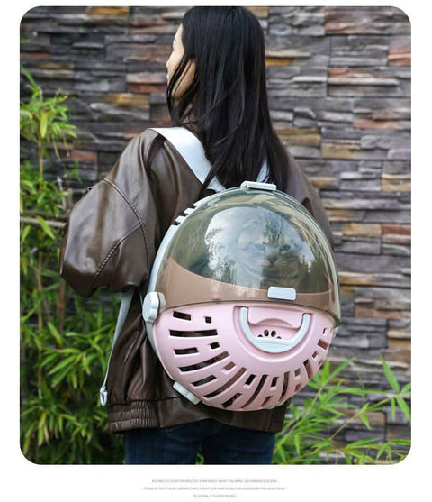 Shoulder Hand Held Transparent Cat Dog Space Capsule Travel Bag - petsbene