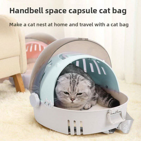 Shoulder Hand Held Transparent Cat Dog Space Capsule Travel Bag - petsbene