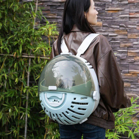 Shoulder Hand Held Transparent Cat Dog Space Capsule Travel Bag - petsbene