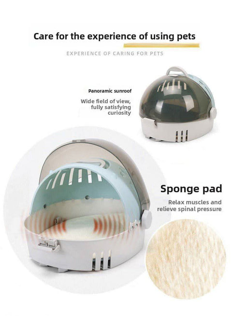 Shoulder Hand Held Transparent Cat Dog Space Capsule Travel Bag - petsbene