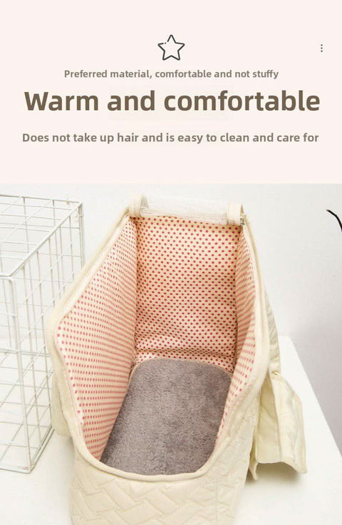 Stylish Cat Carrier Bag Large Capacity Breathable Canvas Sling Tote - petsbene