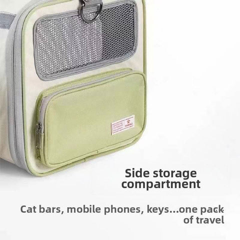 Cat bag going out portable cat backpack pet aviation soft bag expanding on the plane breathable car dog bag - petsbene