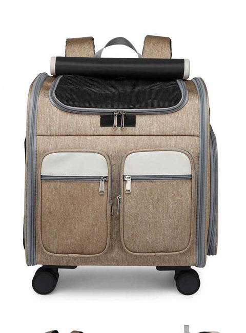 Ultra Large Capacity Pet Luggage Cat Carrier Portable Backpack Breathable Foldable - petsbene