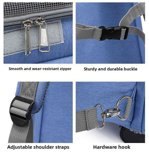 Ultra Large Capacity Pet Luggage Cat Carrier Portable Backpack Breathable Foldable - petsbene