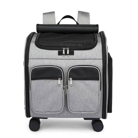 Ultra Large Capacity Pet Luggage Cat Carrier Portable Backpack Breathable Foldable - petsbene