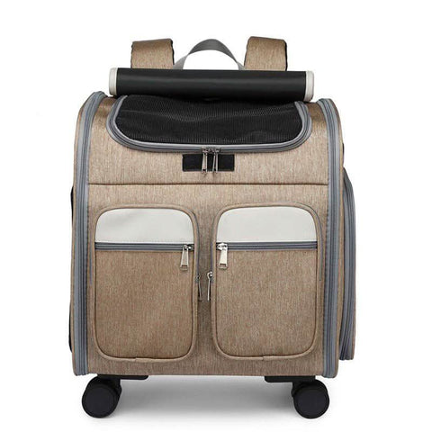 Ultra Large Capacity Pet Luggage Cat Carrier Portable Backpack Breathable Foldable - petsbene